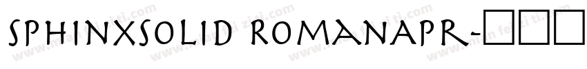 SphinxSolid RomanApr字体转换